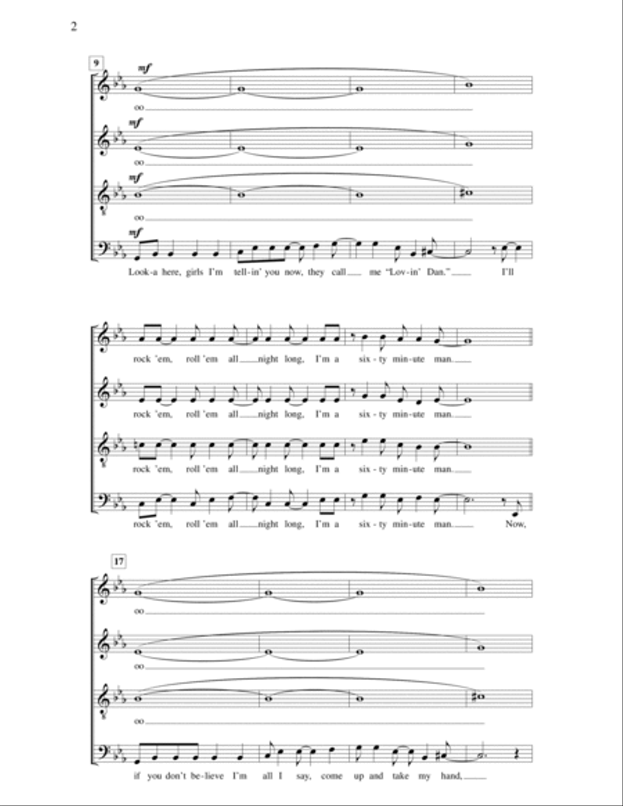 Sixty Minute Man 4-Part scores gallery preview page 2