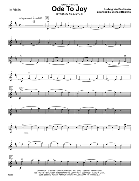 Ode To Joy (Symphony No. 9, Mvt. 4) - 1st Violin