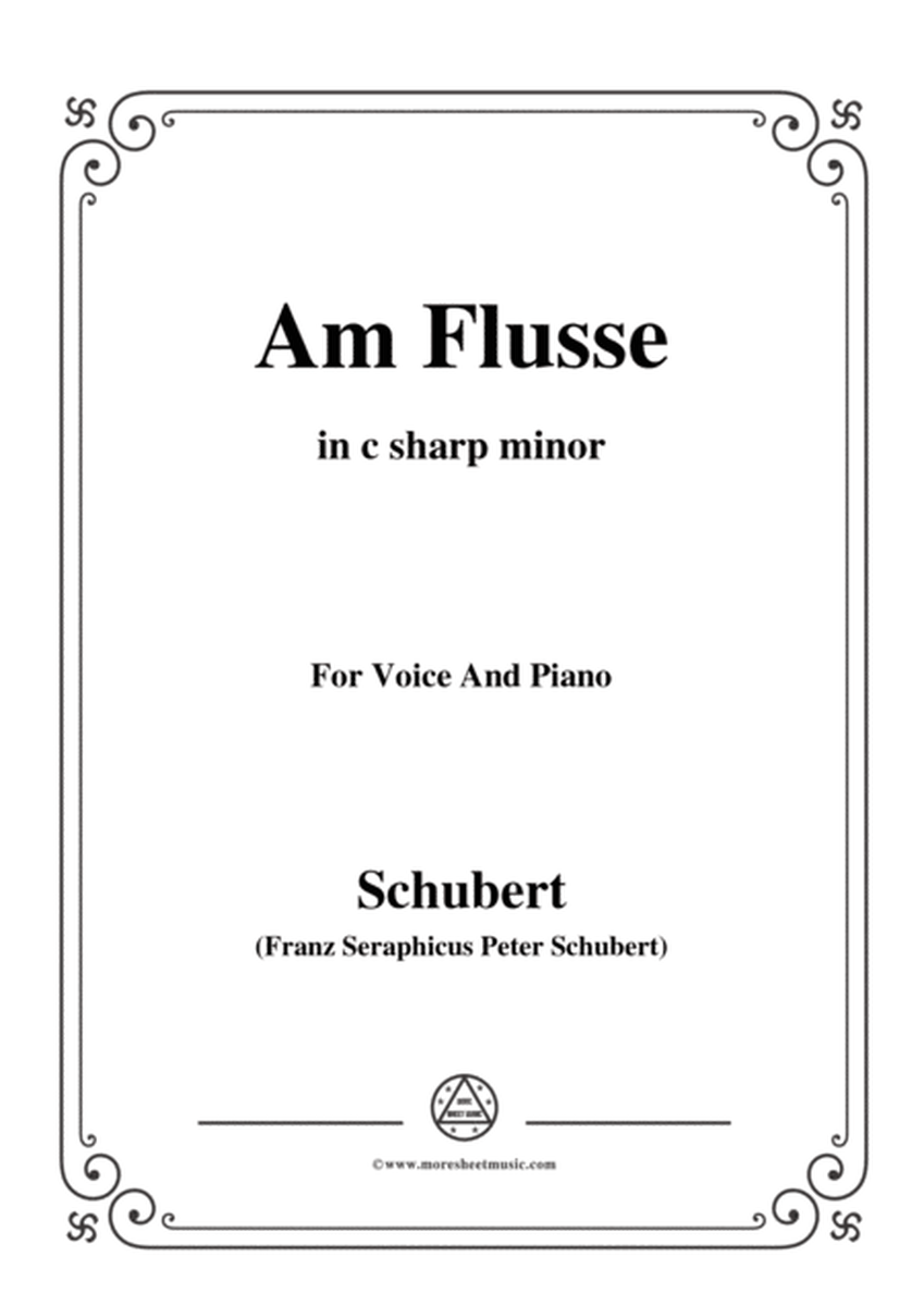 Schubert-Am Flusse (By the River),D.160,in c sharp minor,for Voice&Piano image number null
