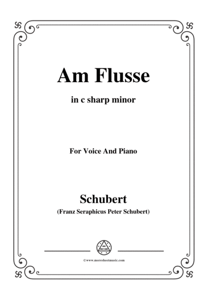 Schubert-Am Flusse (By the River),D.160,in c sharp minor,for Voice&Piano image number null