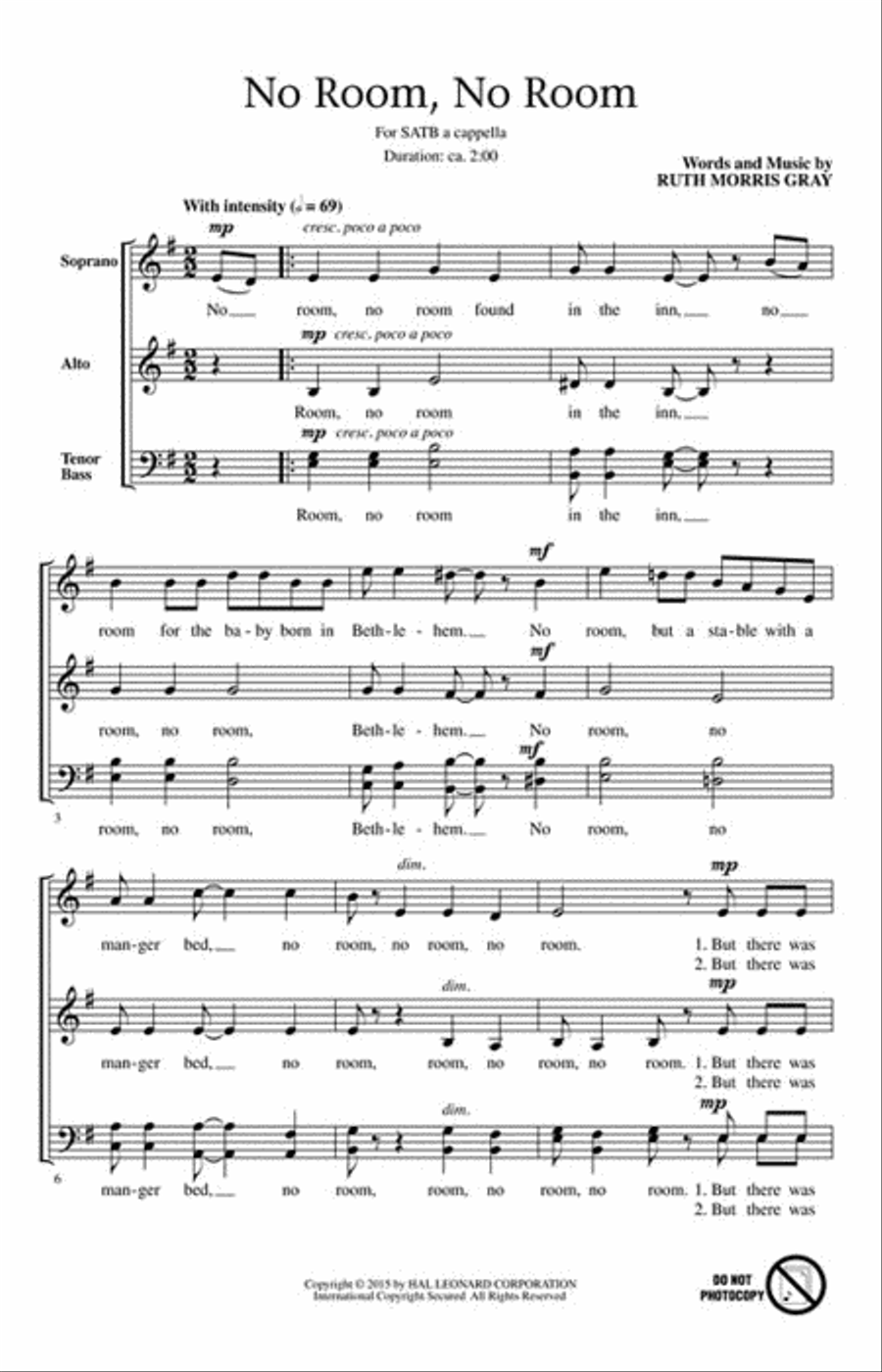 No Room, No Room 4-Part scores gallery preview page 2