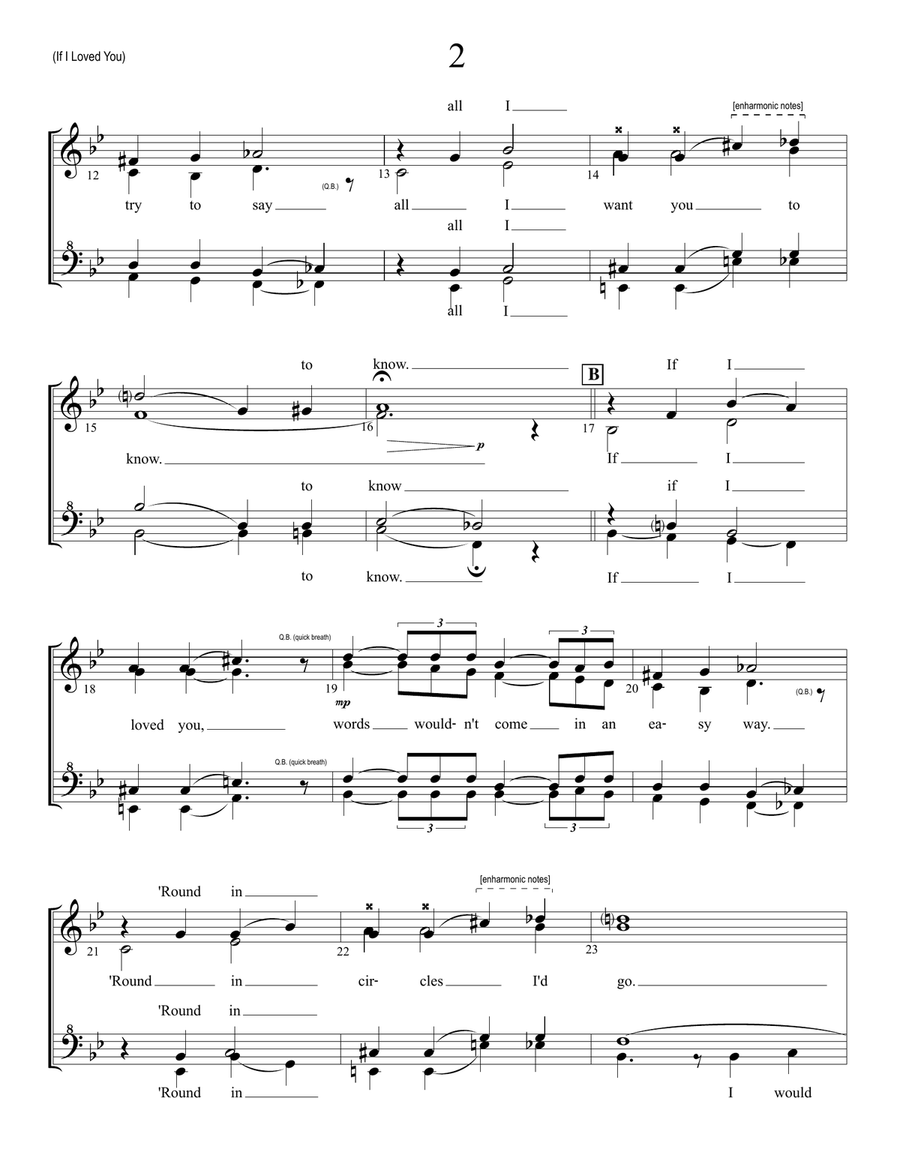 If I Loved You SSAA scores gallery preview page 2