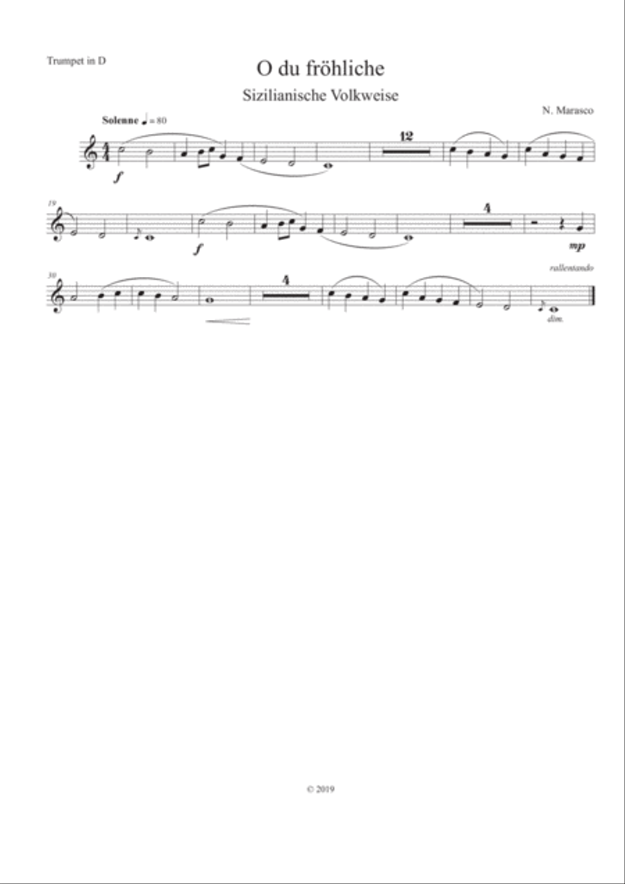 O du fröhliche - Orchestral parts set Chamber Orchestra scores gallery preview page 4