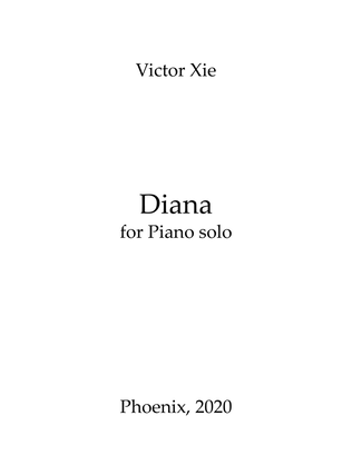 Book cover for Diana for solo piano (The Phoenix, week 11)