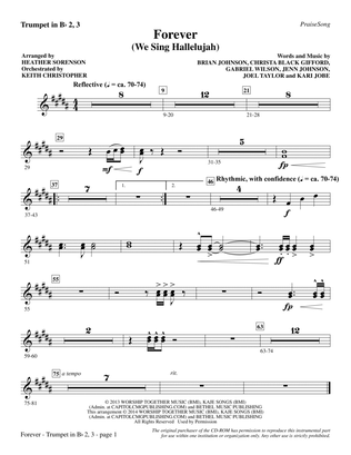 Forever (We Sing Hallelujah) - Bb Trumpet 2,3
