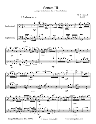 Handel: Sonata No. 3 for Euphonium Duo