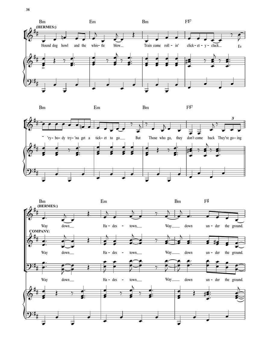 Way Down Hadestown I (from Hadestown) Voice scores gallery preview page 6