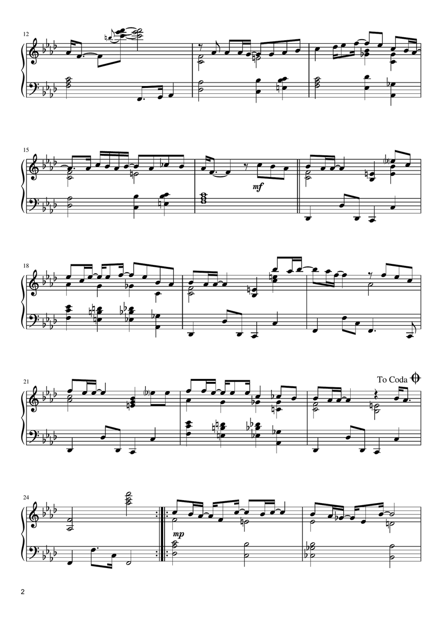Just The Two Of Us Piano Solo scores gallery preview page 2