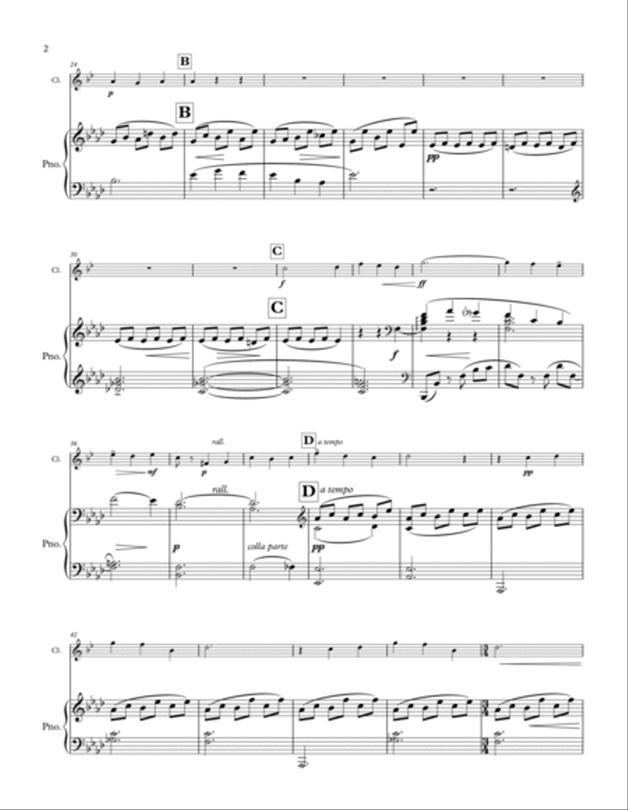 Lilacs Clarinet Solo scores gallery preview page 2