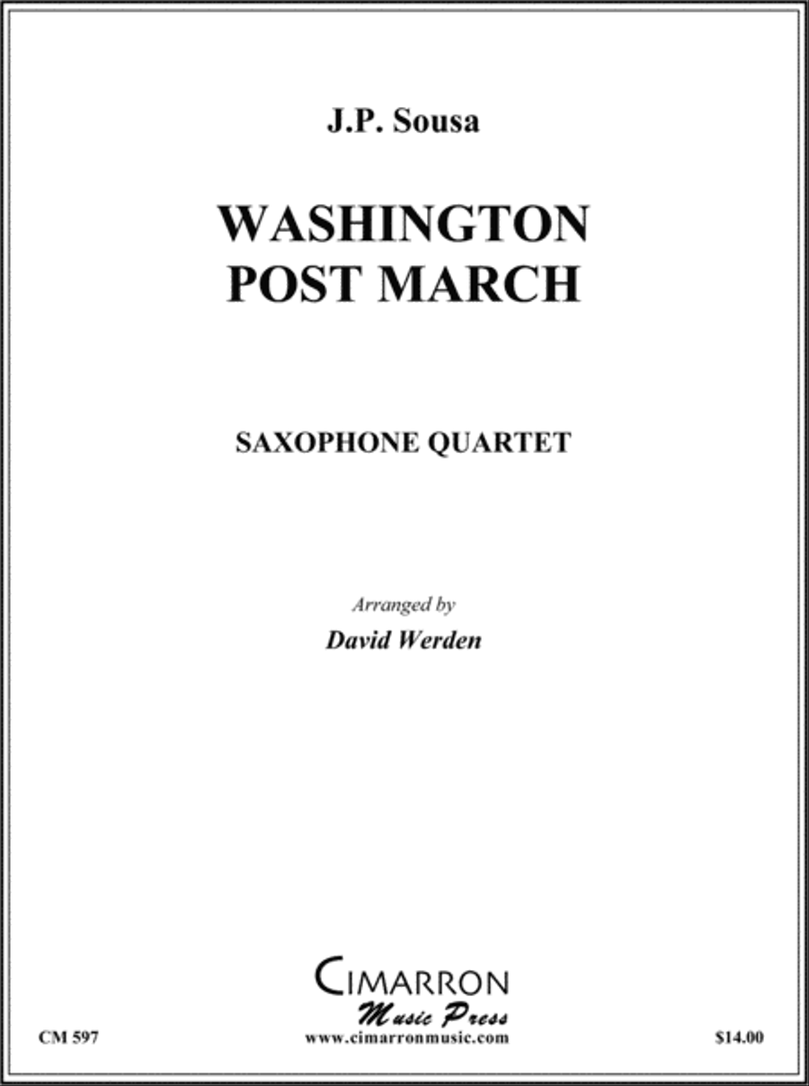 Washington Post March Saxophone Quartet scores gallery preview page 1