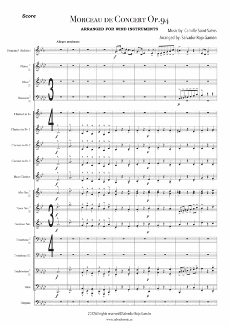 Morceau de Concert Op. 94 Concert Band scores gallery preview page 3