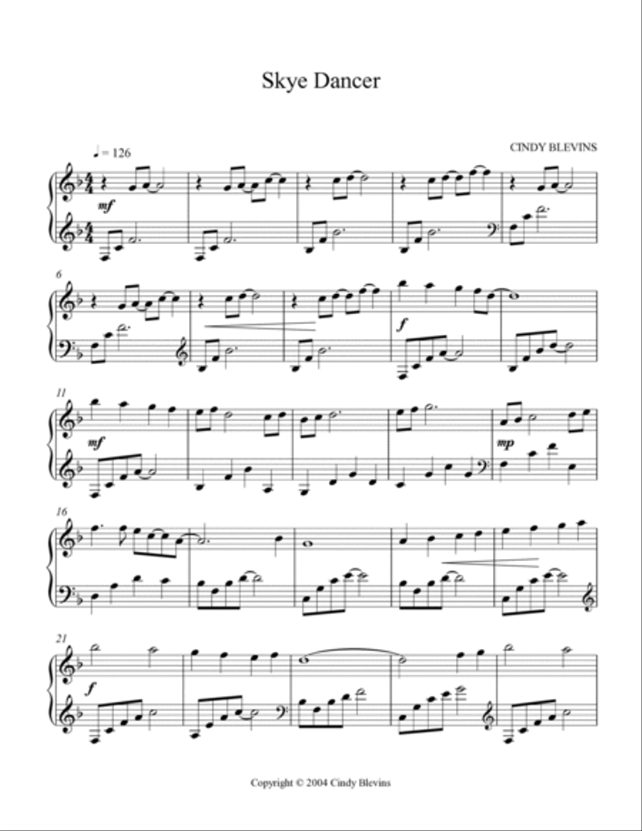 Skye Dancer, original solo for Lap Harp Lap Harp scores gallery preview page 2