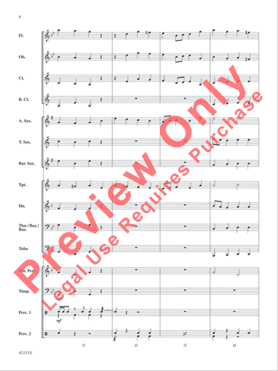 In the Realm of Kings Concert Band scores gallery preview page 8