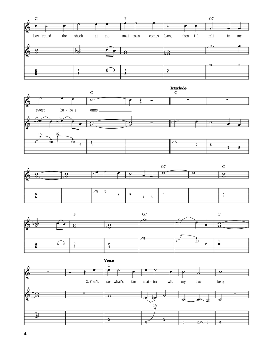 Roll In My Sweet Baby's Arms Acoustic Guitar scores gallery preview page 4