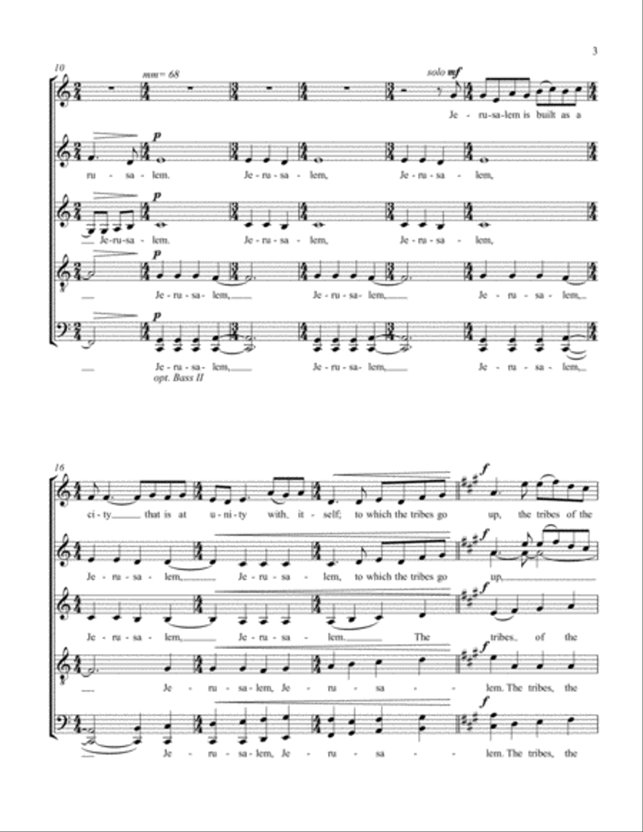 Psalm 122 (SATB, soprano soloist) 4-Part scores gallery preview page 3