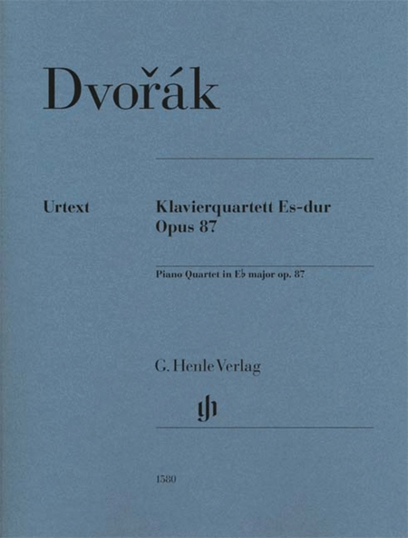 Piano Quartet E-Flat Major, Op. 87 by Antonin Dvorak Piano Quartet - Sheet Music
