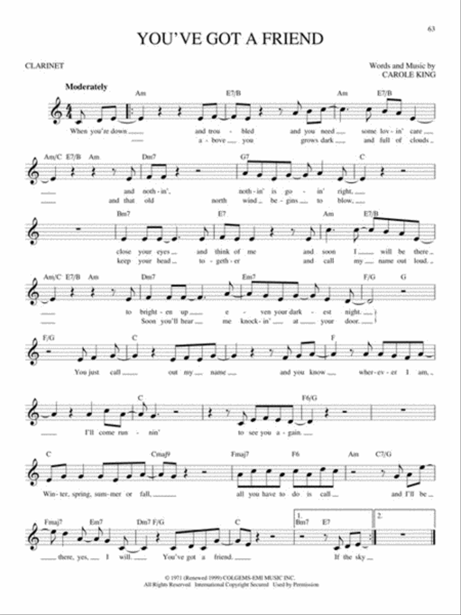 Easy Pop Melodies Clarinet Solo scores gallery preview page 6