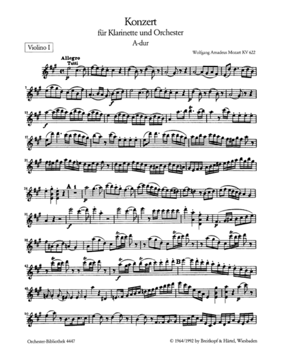 Clarinet Concerto in A major K. 622