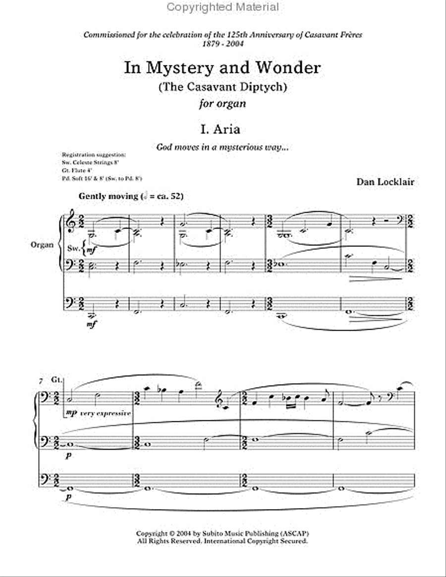 In Mystery & Wonder (The Casavant Diptych) Organ scores gallery preview page 2