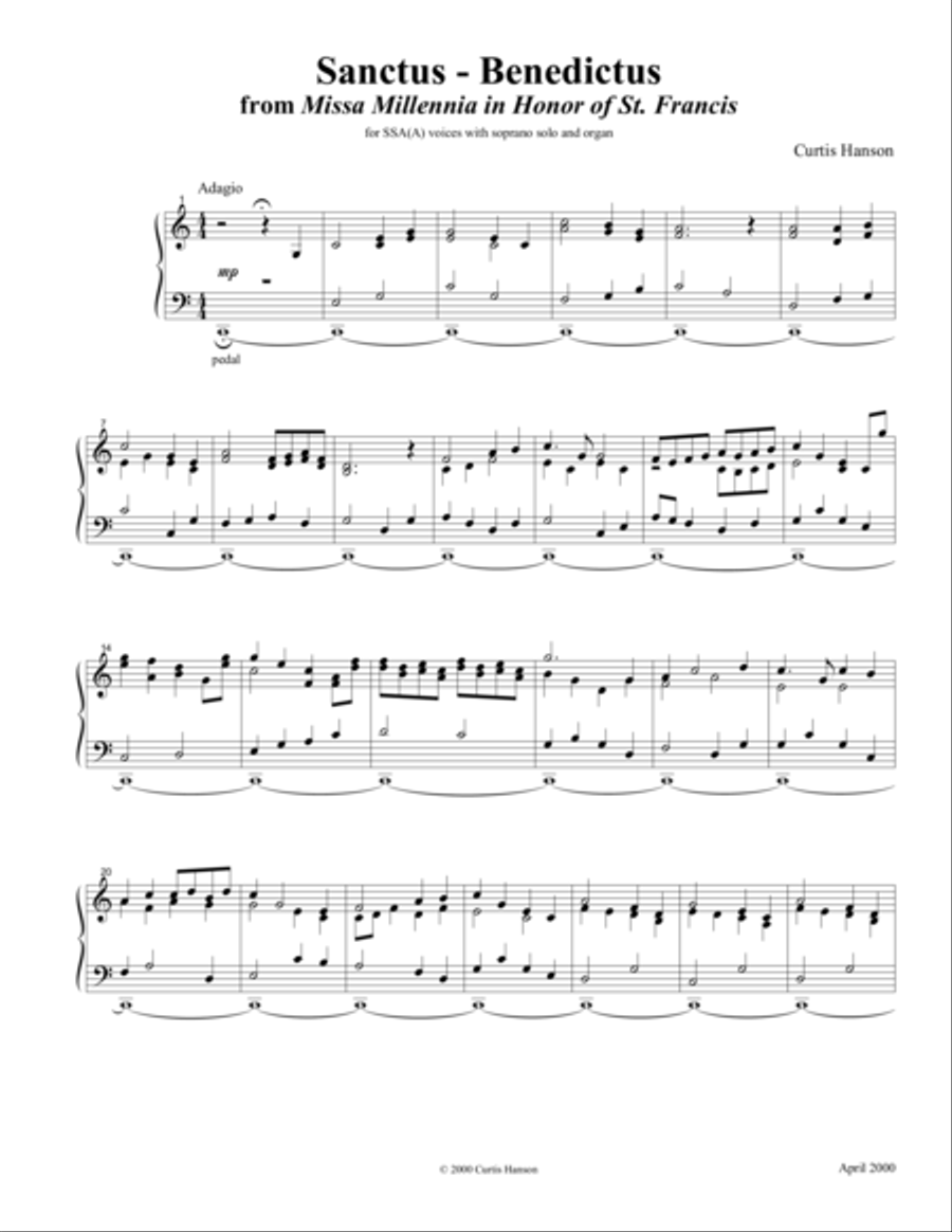Sanctus - Benedictus (SSA) SSA scores gallery preview page 1