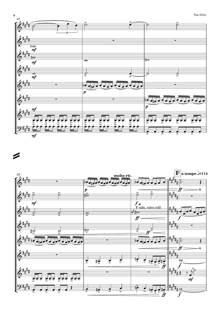 Test Drive Brass Ensemble scores gallery preview page 6