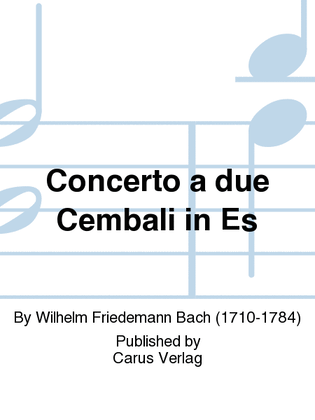 Book cover for Concerto a due Cembali in Es