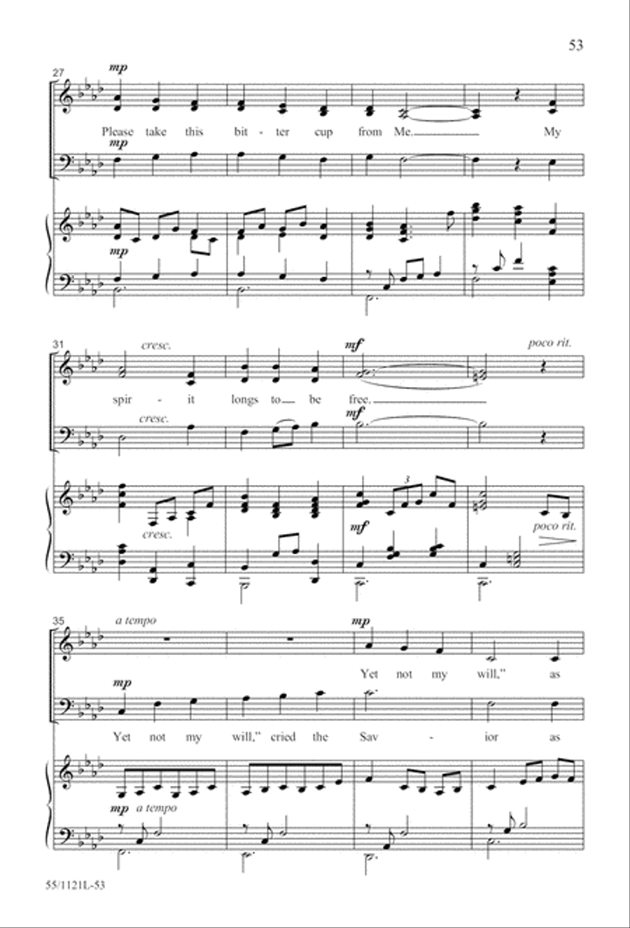 Touched by the Christ Touched by the Christ 3-Part scores gallery preview page 54