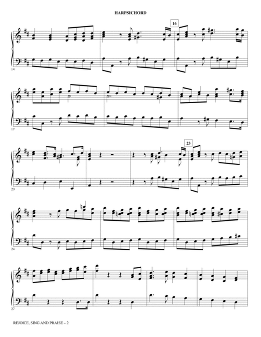 Rejoice, Sing And Praise - Harpsichord