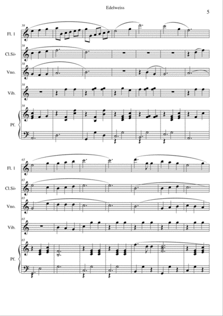Edelweiss Edelweiss Small Ensemble scores gallery preview page 5