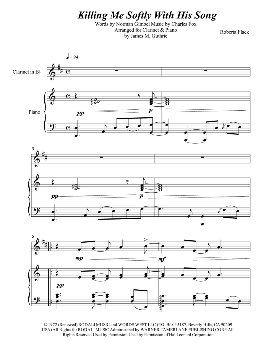 Killing Me Softly With His Song