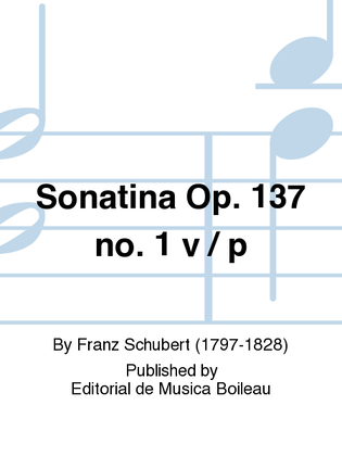 Book cover for Sonatina Op. 137 no. 1 v / p