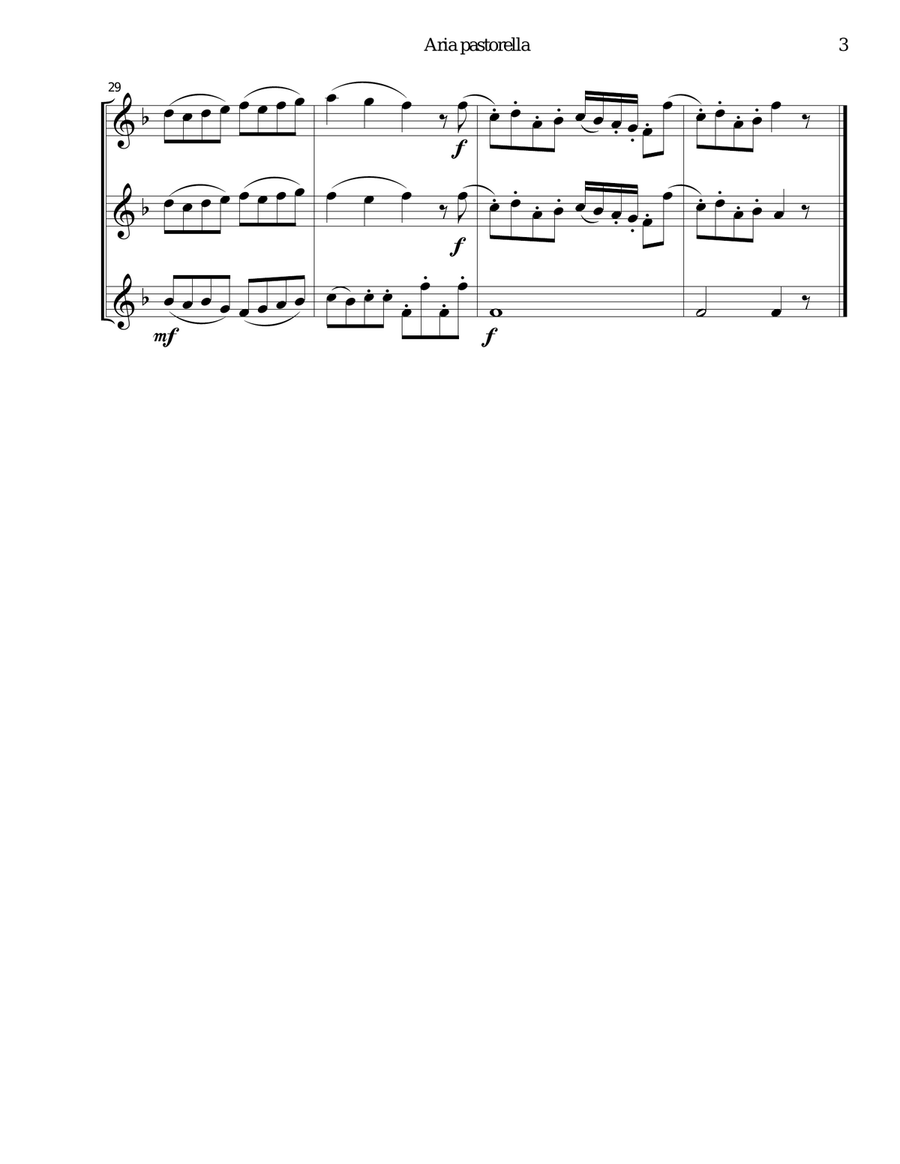 Shepherdess Song for Saxophone Trio Woodwind Trio scores gallery preview page 4
