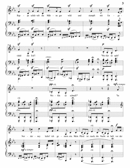 LOEWE: Odins Meeresritt, Op. 118 (transposed to C minor)