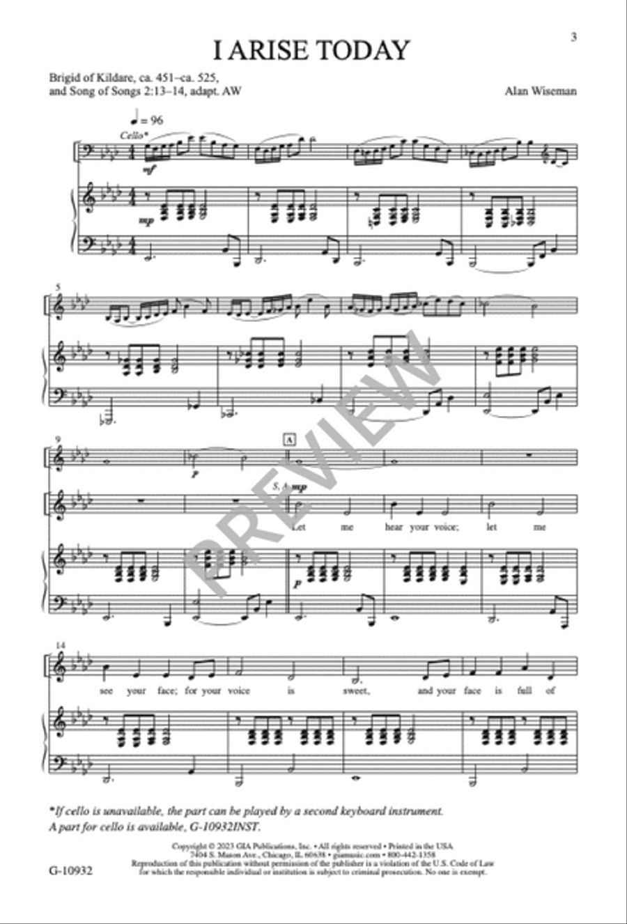 I Arise Today 4-Part scores gallery preview page 3