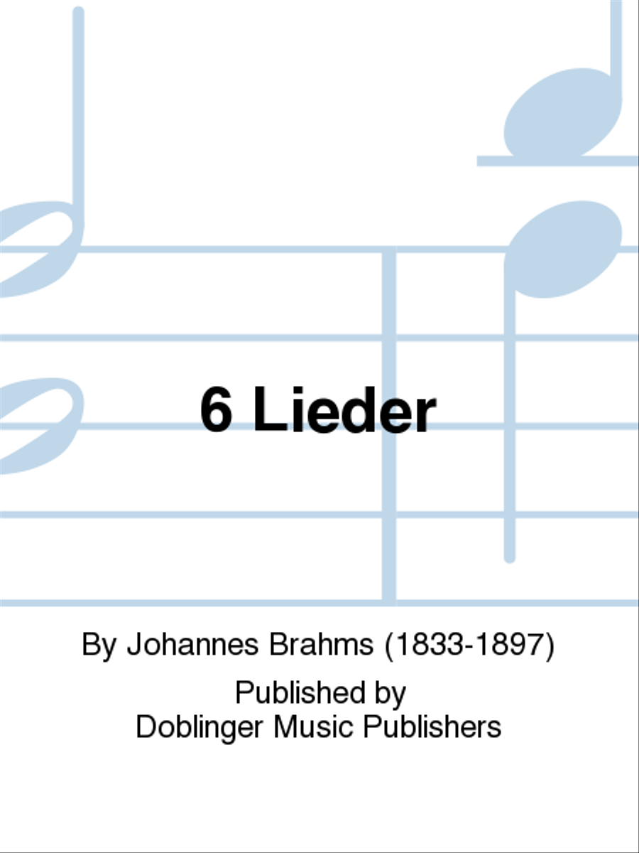 6 Lieder Piano scores gallery preview page 1