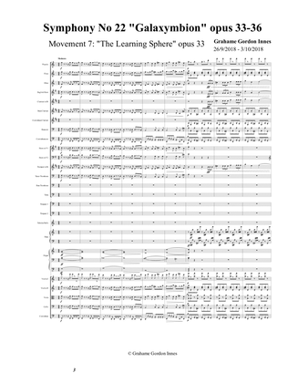 Symphony No 22 "Galaxymbion" Opus 33-36 - 7th Movement (7 of 7) - Score Only
