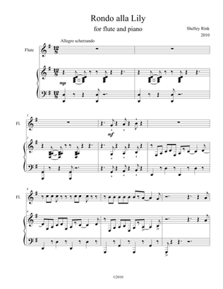 Rondo alla Lily, for flute and piano duet