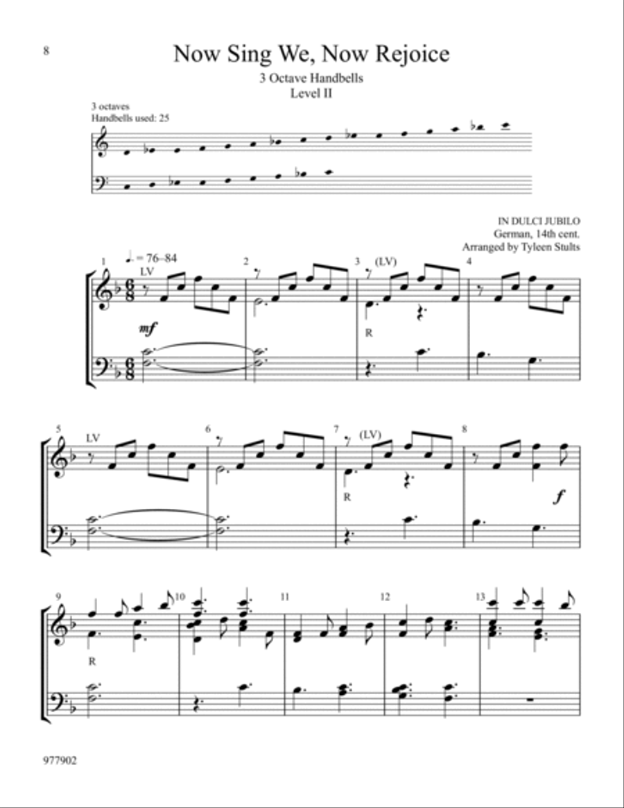 Three Christmas Chorales Handbell Choir scores gallery preview page 4