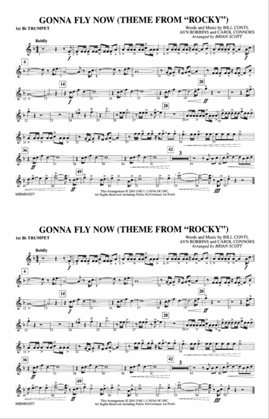 Gonna Fly Now (Theme from Rocky): 1st B-flat Trumpet Marching Band scores gallery preview page 1