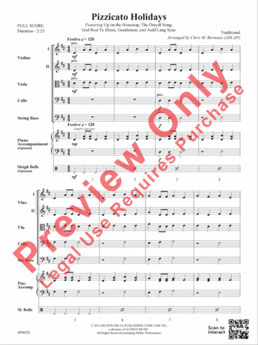 Pizzicato Holidays String Orchestra scores gallery preview page 4