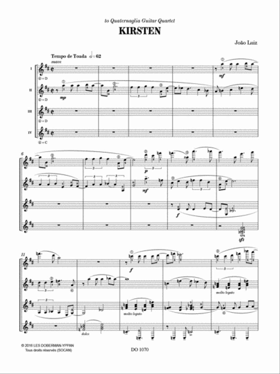 Kirsten Guitar Ensemble scores gallery preview page 2
