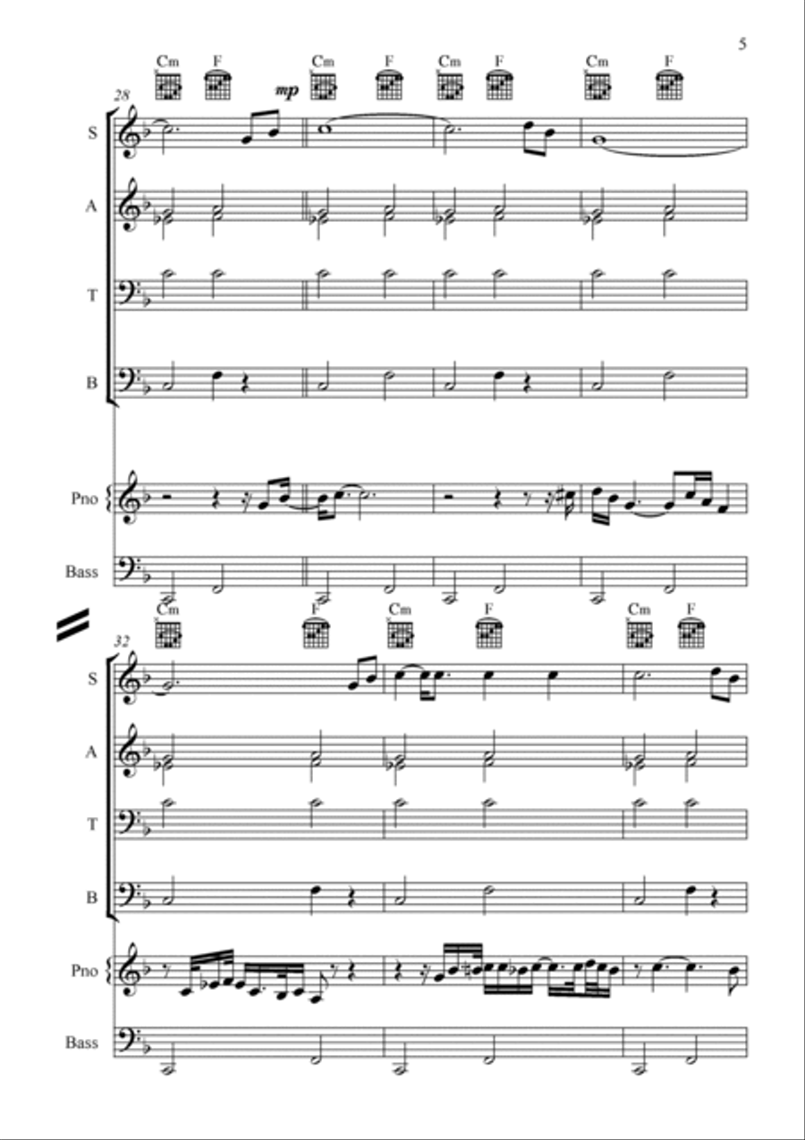 Cristo Redentor 4-Part scores gallery preview page 6
