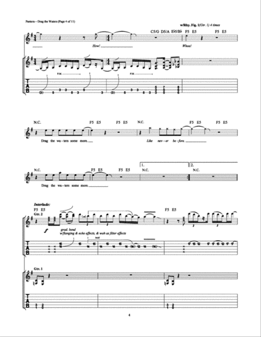 Drag the Waters Electric Guitar scores gallery preview page 4