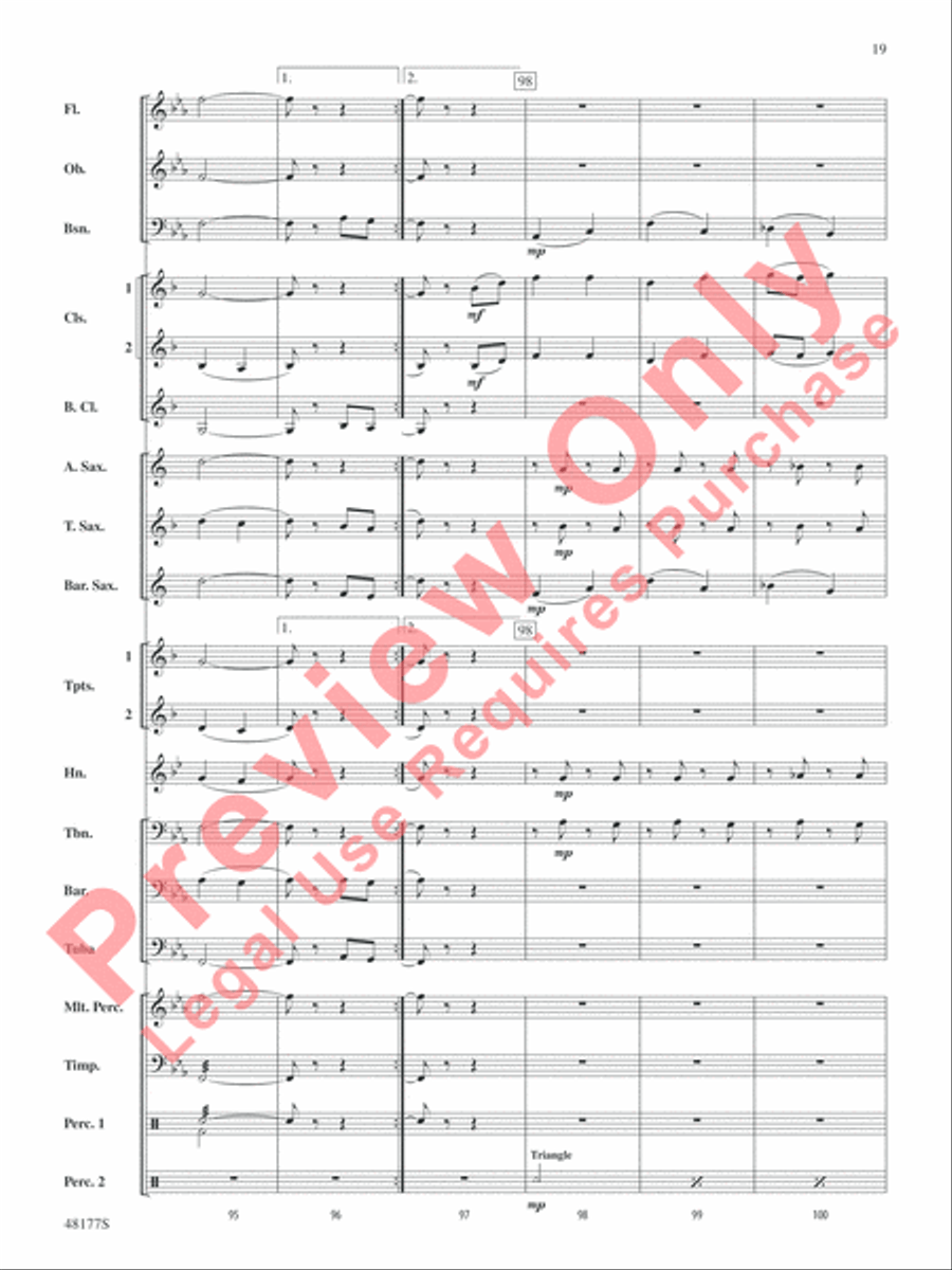 English Folk Song Suite Concert Band scores gallery preview page 20