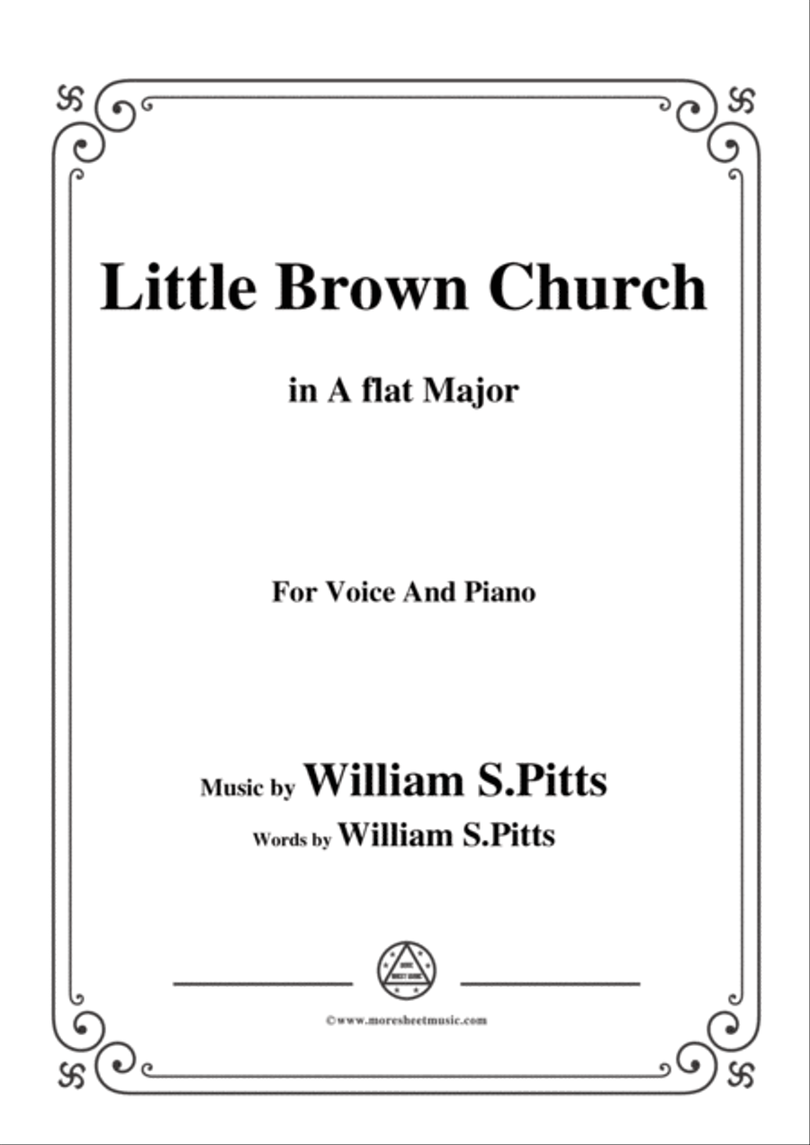 William S. Pitts-Little Brown Church,in A flat Major,for Voice and Piano Voice Solo scores gallery preview page 1