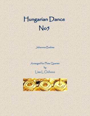 Book cover for Hungarian Dance No5 for Flute Quartet