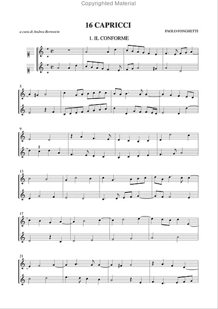 16 Capricci (Verona 1598) Score scores gallery preview page 2