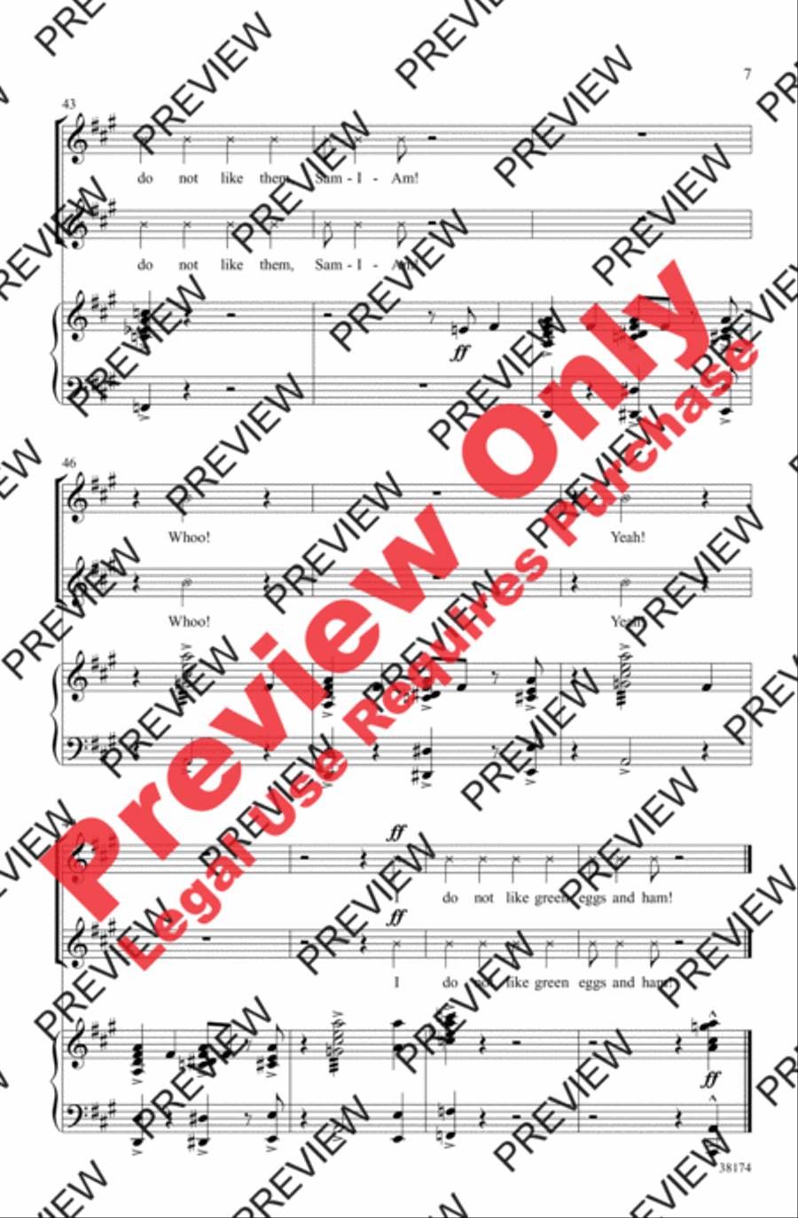 Green Eggs and Ham Green Eggs and Ham 2-Part scores gallery preview page 7
