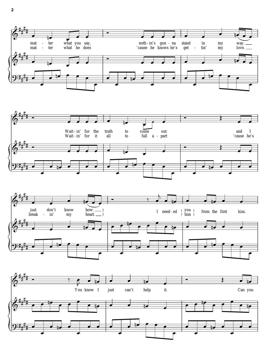 B.O.Y. Piano, Vocal, Guitar scores gallery preview page 2