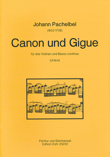 Canon und Gigue fur drei Violinen und B.c.